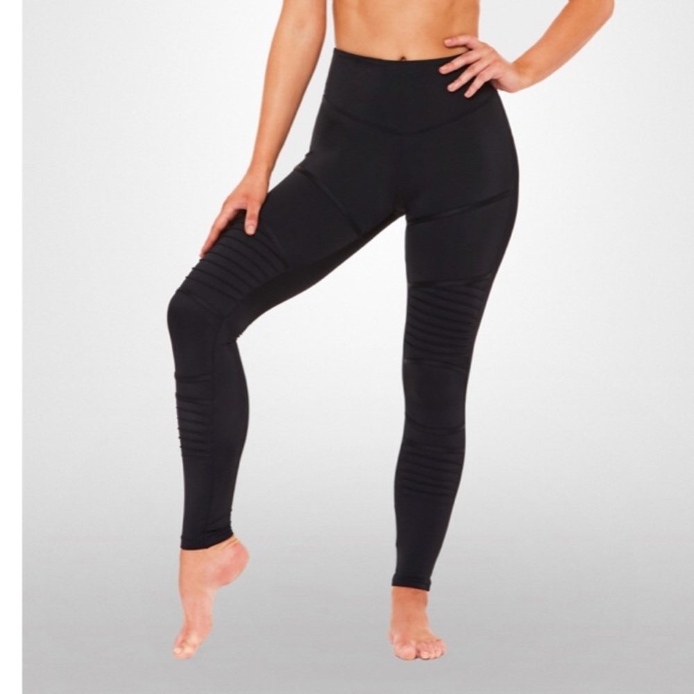 NWT - Lurv Black Moto Gym Yoga Pants / Activewear